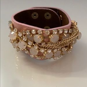 Light Pink Leather bracelet